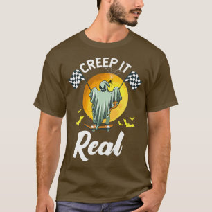 Creep It Real Halloween Creepin Ghost Boy Girl Ska T-Shirt