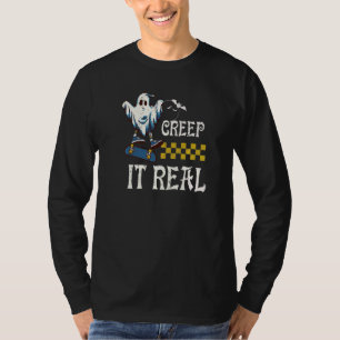Creep It Real Halloween Creepin Ghost Boy Girl Ska T-Shirt