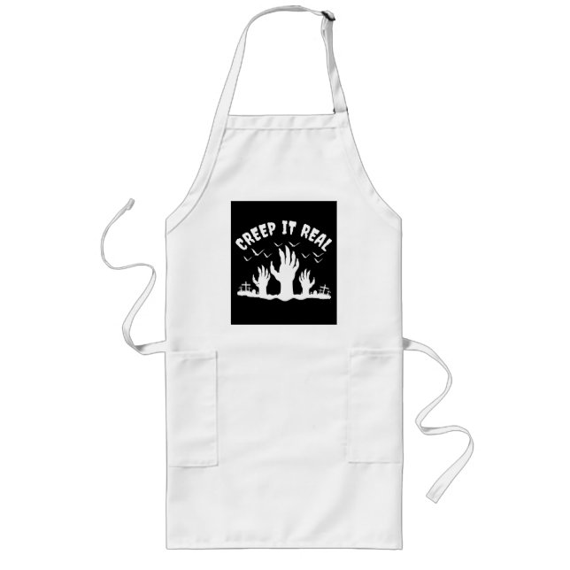 CREEP IT REAL HALLOWEEN GRAVEYARD COSTUME LONG APRON (Front)