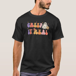 Creep It Real Halloween Groovy Vintage Ghost Hallo T-Shirt