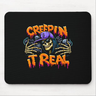 Creep It Real Halloween Hip Hop Skeleton Drug Graf Mouse Mat