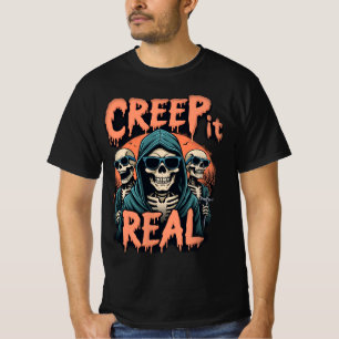 Creep it Real Halloween's Day Horror Vibes Men T-Shirt