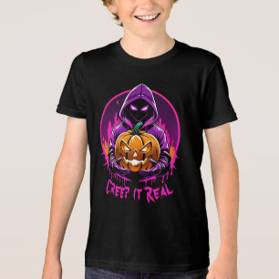 Creep it Real, Horror Halloween illustration Tri-Blend Shirt
