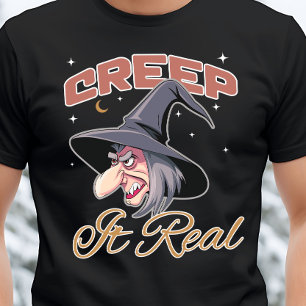 Creep it Real Matching Spooky Modern Halloween T-Shirt