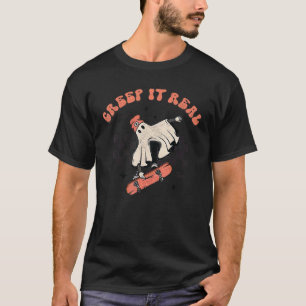 Creep It Real Retro Halloween Ghost Spooky Season T-Shirt
