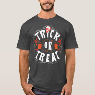 Creep It Real Trick Or Treat Skeleton Happy Hallow T-Shirt