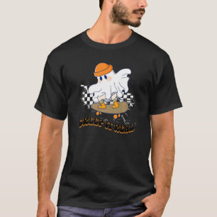 Creep It Real Vintage Ghost Skateboarding Wearing  T-Shirt