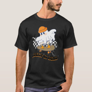 Creep It Real Vintage Ghost Skateboarding Wearing T-Shirt
