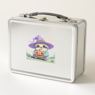 Creep It Slow � Cute Sloth Halloween Shirt Funny Metal Lunch Box