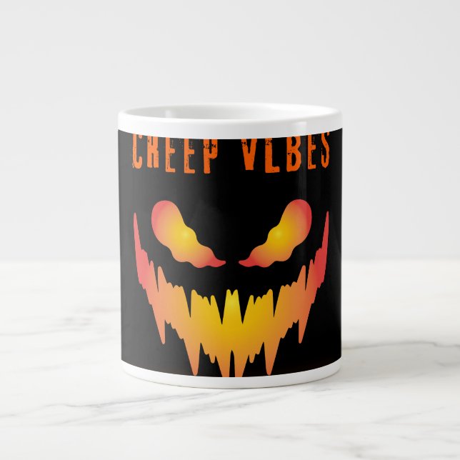 Creep Vibes Dark Energy _ Trendy Horror Streetwear Large Coffee Mug (Front)