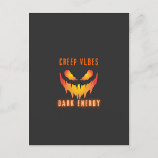 Creep Vibes Dark Energy _ Trendy Horror Streetwear Postcard