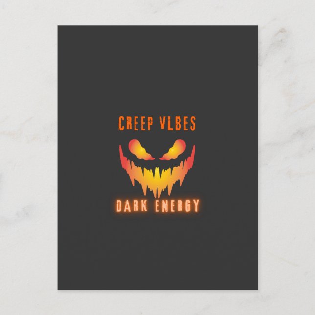 Creep Vibes Dark Energy _ Trendy Horror Streetwear Postcard (Front)