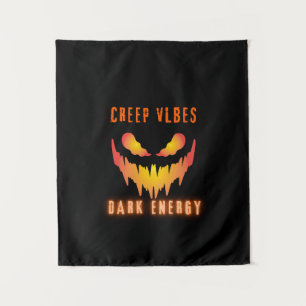 Creep Vibes Dark Energy _ Trendy Horror Streetwear Tapestry