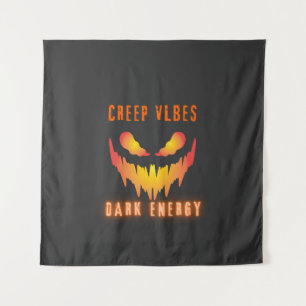 Creep Vibes Dark Energy _ Trendy Horror Streetwear Tapestry