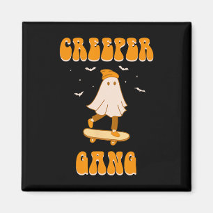 Creeper Gang Ghost Skateboard Funny Halloween Skat Magnet