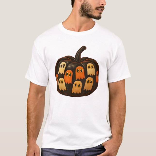 Creeper Pumpkin Ghosts Halloween Gift Classic T-Sh (Front)