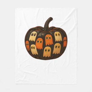 Creeper Pumpkin Ghosts Halloween Gift Classic T-Sh Fleece Blanket