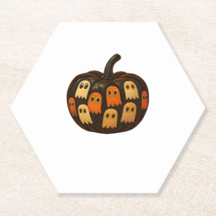 Creeper Pumpkin Ghosts Halloween Gift Classic T-Sh Paper Coaster