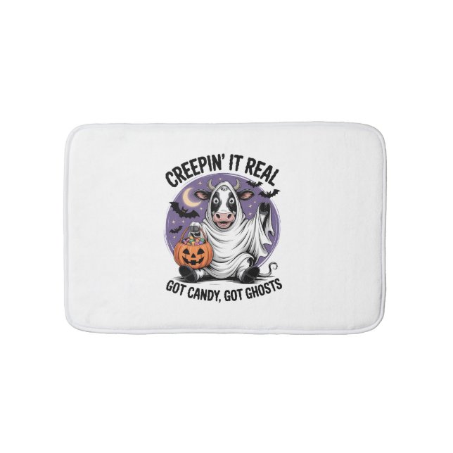 Creepin’ Cow Halloween Bath Mat (Front)