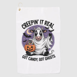 Creepin’ Cow Halloween Golf Towel