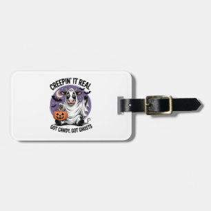 Creepin� Cow Halloween Luggage Tag