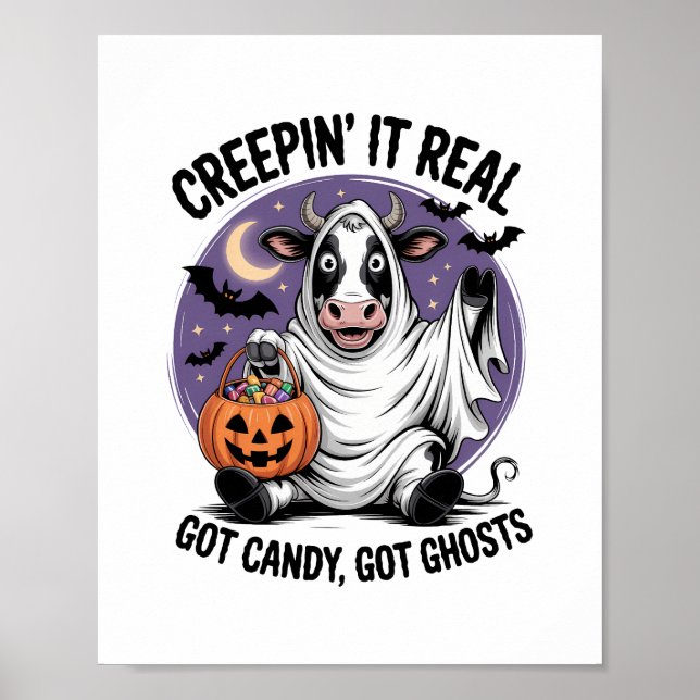 Creepin’ Cow Halloween Poster (Front)