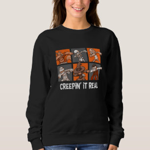 Creepin It Real Dabbing Monsters Halloween 1 Sweatshirt