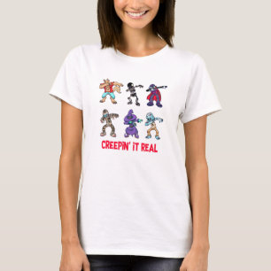 Creepin It Real Dabbing Monsters Halloween T-Shirt