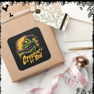 Creepin’ It Real ExDesigner Halloween Square Sticker