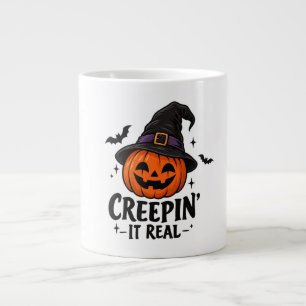 Creepin' It Real Halloween Large Coffee Mug