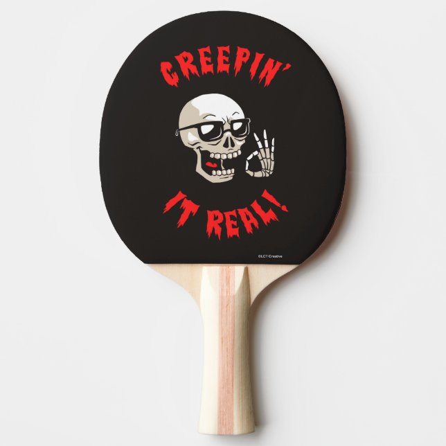 Creepin' It Real Ping Pong Paddle (Front)