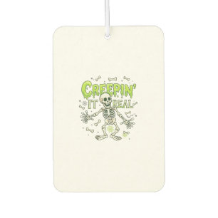Creepin It Real Skeleton Halloween Bones Spider We Car Air Freshener