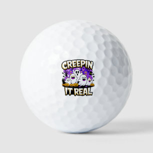 Creepin' It Real   Spooky Halloween Design Fun Golf Balls