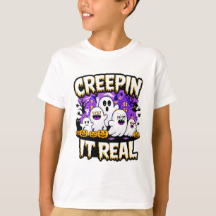 Creepin' It Real Spooky Halloween Design Fun T-Shirt