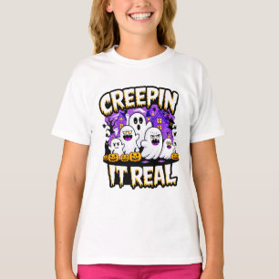 Creepin' It Real Spooky Halloween Design Fun T-Shirt