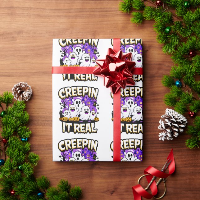Creepin' It Real | Spooky Halloween Design Fun Wrapping Paper (Holiday Gift)