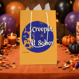 Creepin’ It Sober | Halloween Sober Party Medium Gift Bag