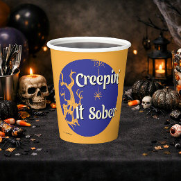 Creepin’ It Sober | Halloween Sober Party Paper Cups