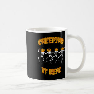 Creeping It Real Skeleton Halloween Jack'o Lantern Coffee Mug
