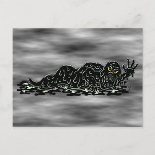 Creeping Slime Hulk Weird Horror Art Postcard