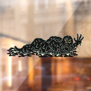 Creeping Slime Hulk Weird Horror Art Window Cling