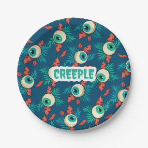 Creeple Scary Spooky Eyes Halloween Paper Plate
