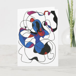 "Creeply Crawly" Abstract Art Greeting Card