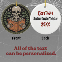 Creepmas Dark Romance Skeleton Reading Book