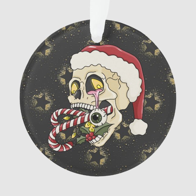 Creepmas Santa Skull Ornament (Front)