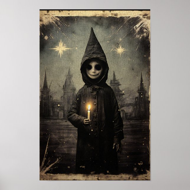 Creepmas Spooky Gothic Vintage Boy Poster (Front)