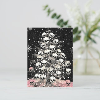 Creepmas Spooky Skulls Gothic Postcard