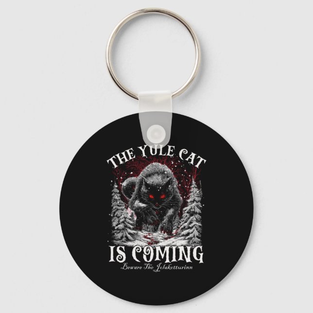 Creepmas The Yule Cat Is Coming Be Ware Of Jolakot Key Ring (Front)
