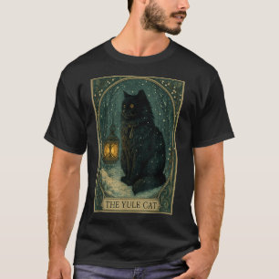 Creepmas Vintage The Yule Cat Tarot Card Dark Chri T-Shirt