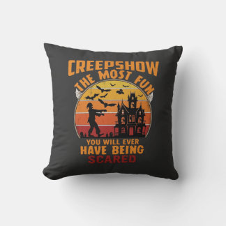 Creepshow Halloween Zombie Haunted House Sunset Ba Cushion